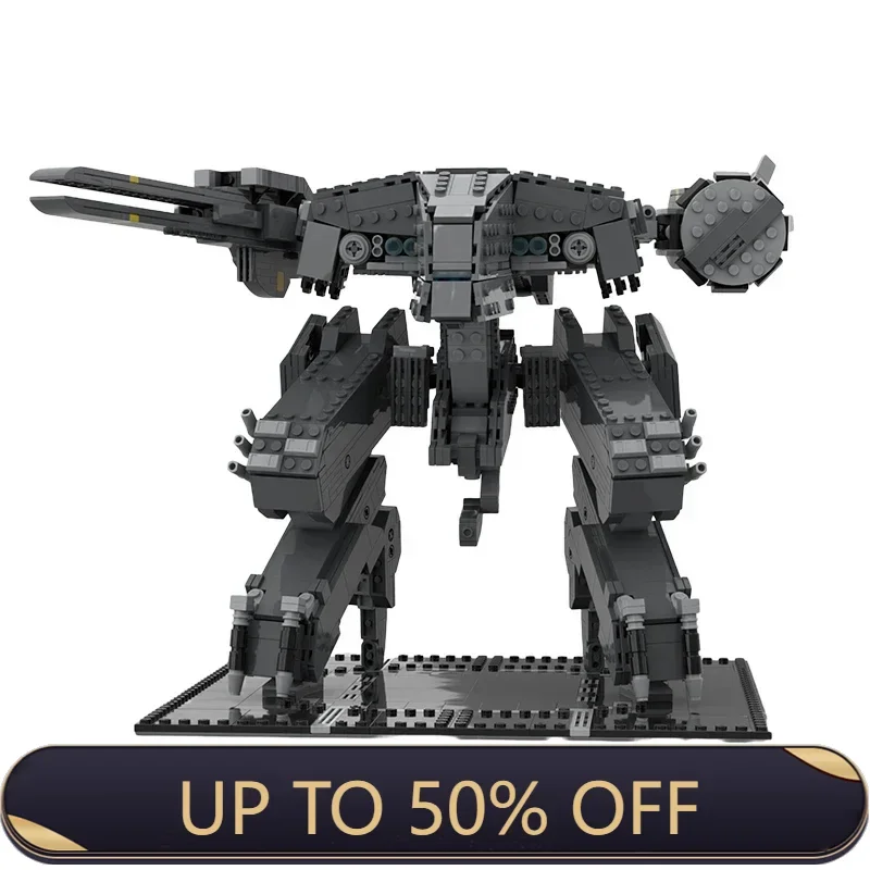 MOC Mech – Robot de marche en métal, blocs de construction Rexs, modèle de véhicule blindé, bataille solide, jouet en brique Mecha pour enfants et adultes, cadeaux