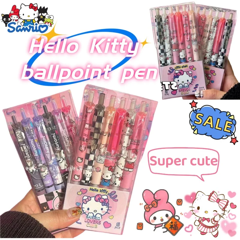 

Hello Kitty Kuromi, новая милая студенческая быстросохнущая ручка с героями мультфильмов, унисекс 0,5, черная ручка, канцелярские принадлежности, призы, оптовая продажа