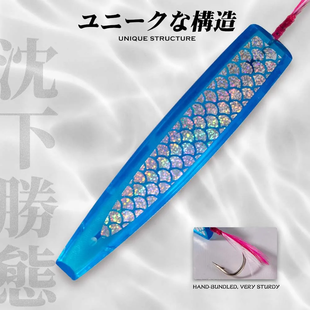 Hunthouse 6Pcs Japan Trolling Fishing Lure Hard Plastic Surf Yumizuno Sardine Fishing Lures Spoon Trolling Fishing Bait Bluefish