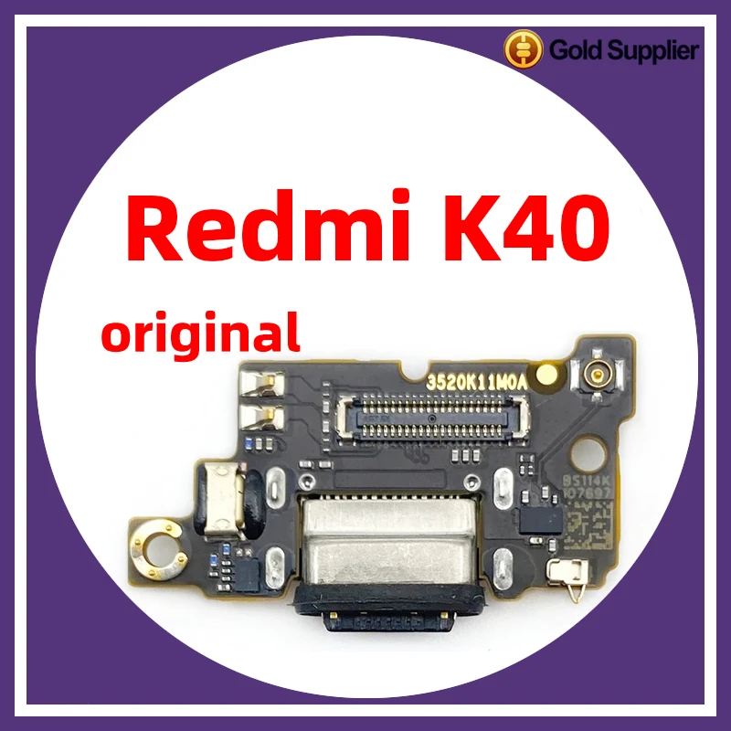 

Original For xiaomi Redmi K40 Dock Connector USB Charger Charging Port Flex Cable Board Replacement