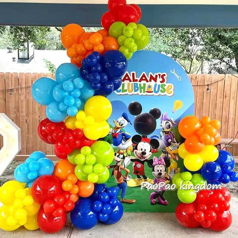 ميكي ميني ماوس بالونات جارلاند قوس عدة عيد ميلاد بالونات اللاتكس ديكور الحفلات Globos فتاة استحمام الطفل الهدايا الإمدادات #1