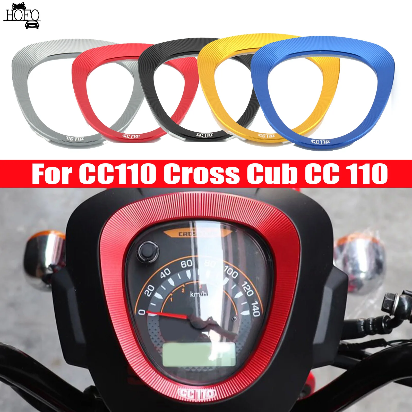 

For CC110 Cross cub CC 110 CNC Motorcycle Accessories Key Shell Case Protective Cover Dashboard Instrument Frame Cover Trim