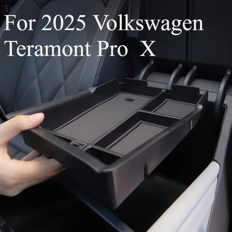 

For Volkswagen Teramont Pro X 2025 Center Console Organizer Tray, Anti-Slip Storage Box Armrest Box Car Interior Accessories