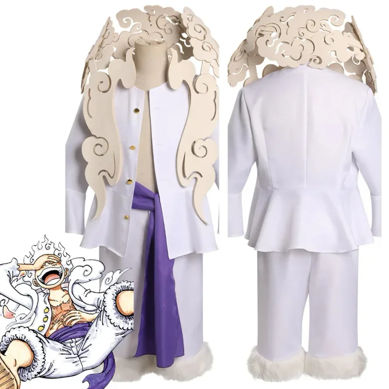 

One Cosplay Piece Luffy Nikaform Costume Outfits Halloween Carnival Party Suit Role Play MN12