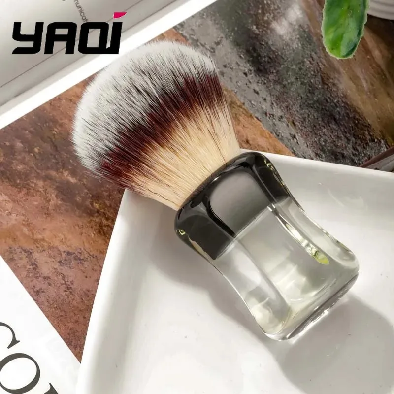Yaqi Robin Synthetic Hair Clear Handle Men Wet Shaving Brush