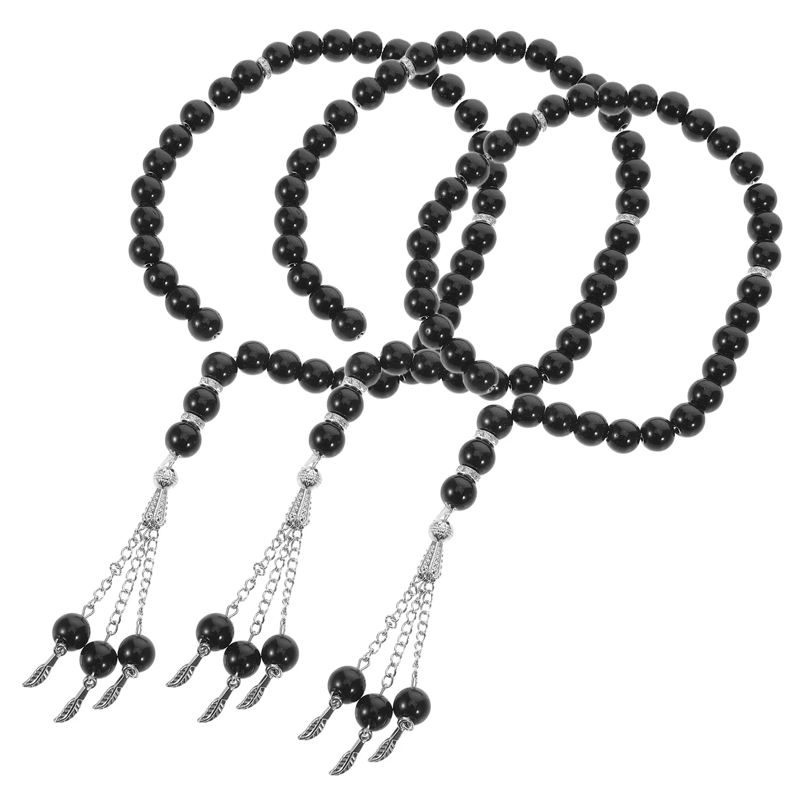 

3Pcs Islamic Prayer Beads Bracelets Handmade Portable Muslim Prayer Beads Rosary Handheld Spiritual Jewelry Bead Bracelets