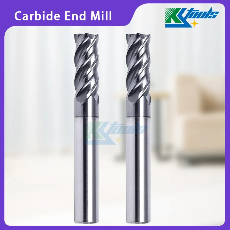 HRC58 4 Flutes Unequally divided stainless steel End Mill U-groove Special Hard Alloy Carbide Milling Cutter Face Bit CNC Tools