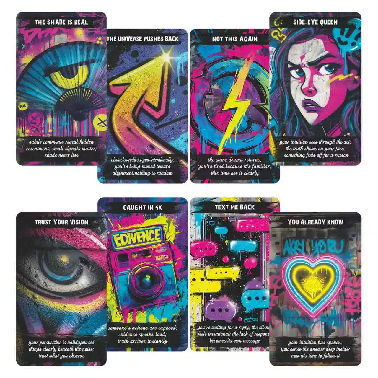 

Urban Truth Oracle Cards, 80-Card Starter Oracle Deck, Intuitive Oracle Cards for Love, Relationships, and Emotional Insight