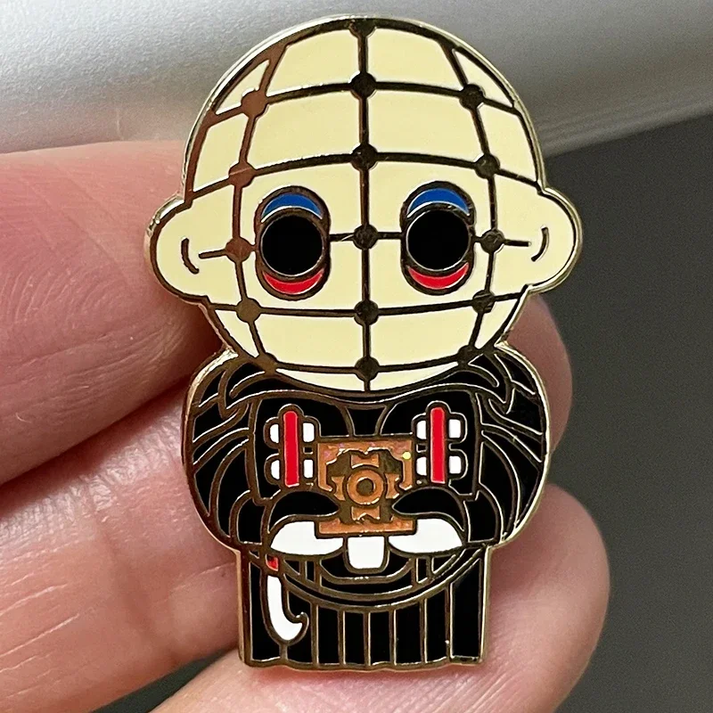 Cartoon Hellraiser Pinhead Enamel Pin Horror Movies Villain Badge Halloween Jewelry