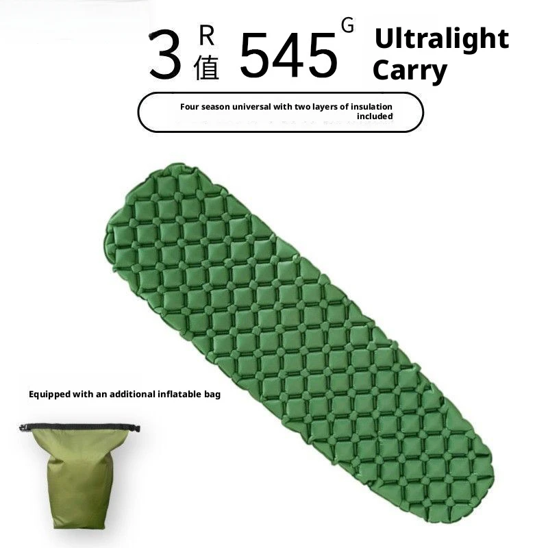 High R Inflatable Camping Mats Air Mattress With Pillow Outdoor Tourist Sleeping Pad Self-Inflating Mattress For Hiking Climbing