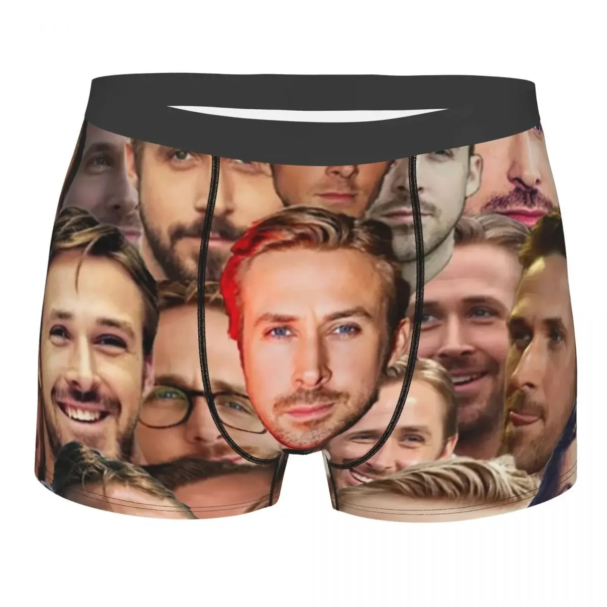 Custom Ryan Gosling Face Boxers Shorts Men Briefs Underwear Sexy Underpants