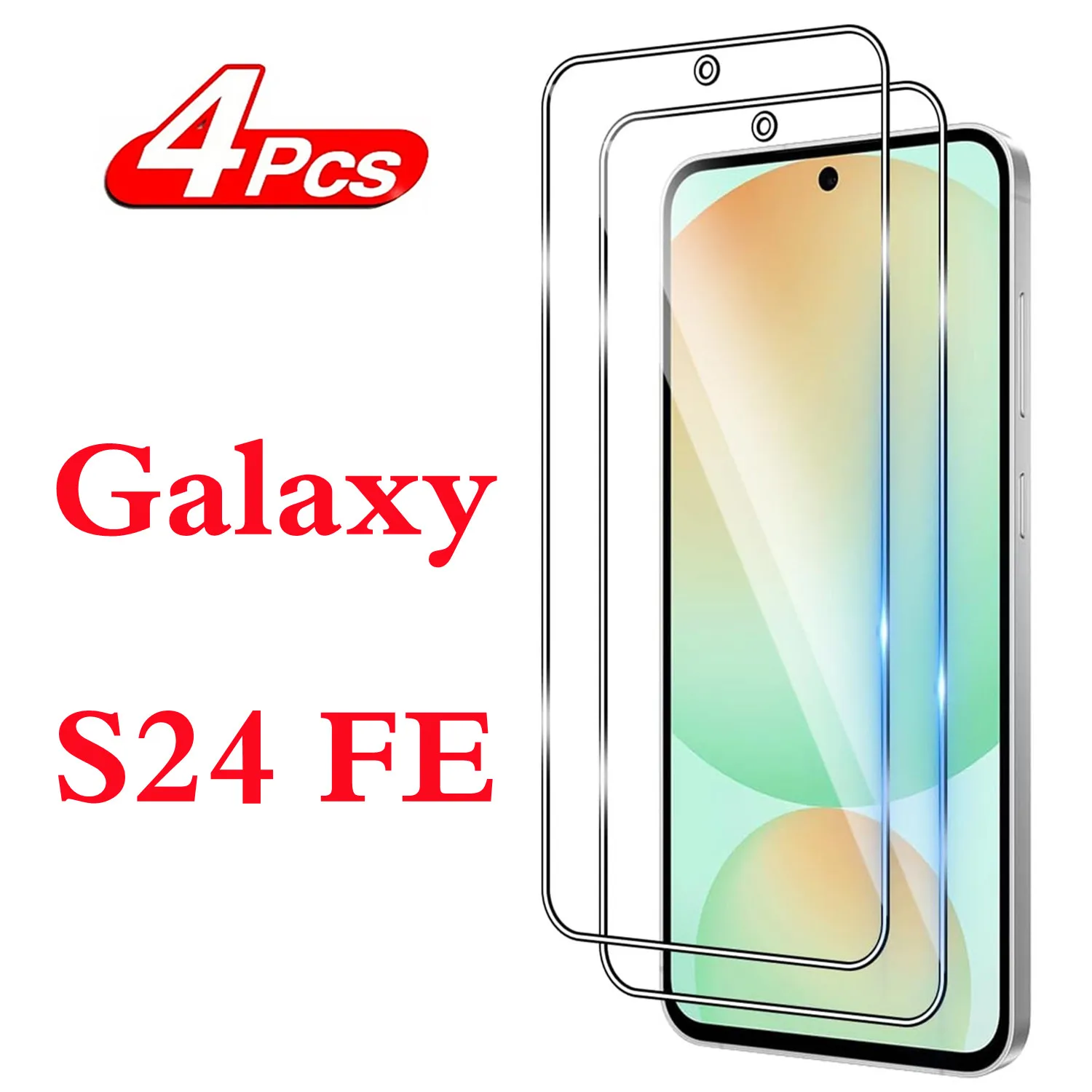 

1/4 piece high-definition tempered film HD+ high-quality tempered glass For Samsung Galaxy S24 FE screen protector glass film