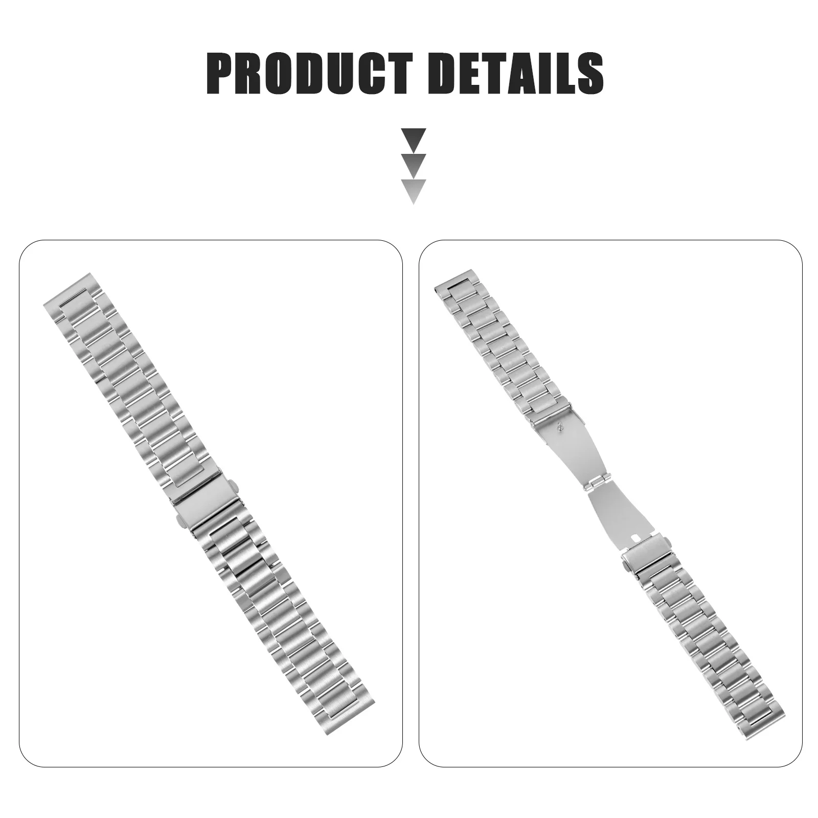 

Stainless Steel Watch Strap Band Replacement Modern Fashion Wristwatch Accessories Breathable Safe Skin Friendly