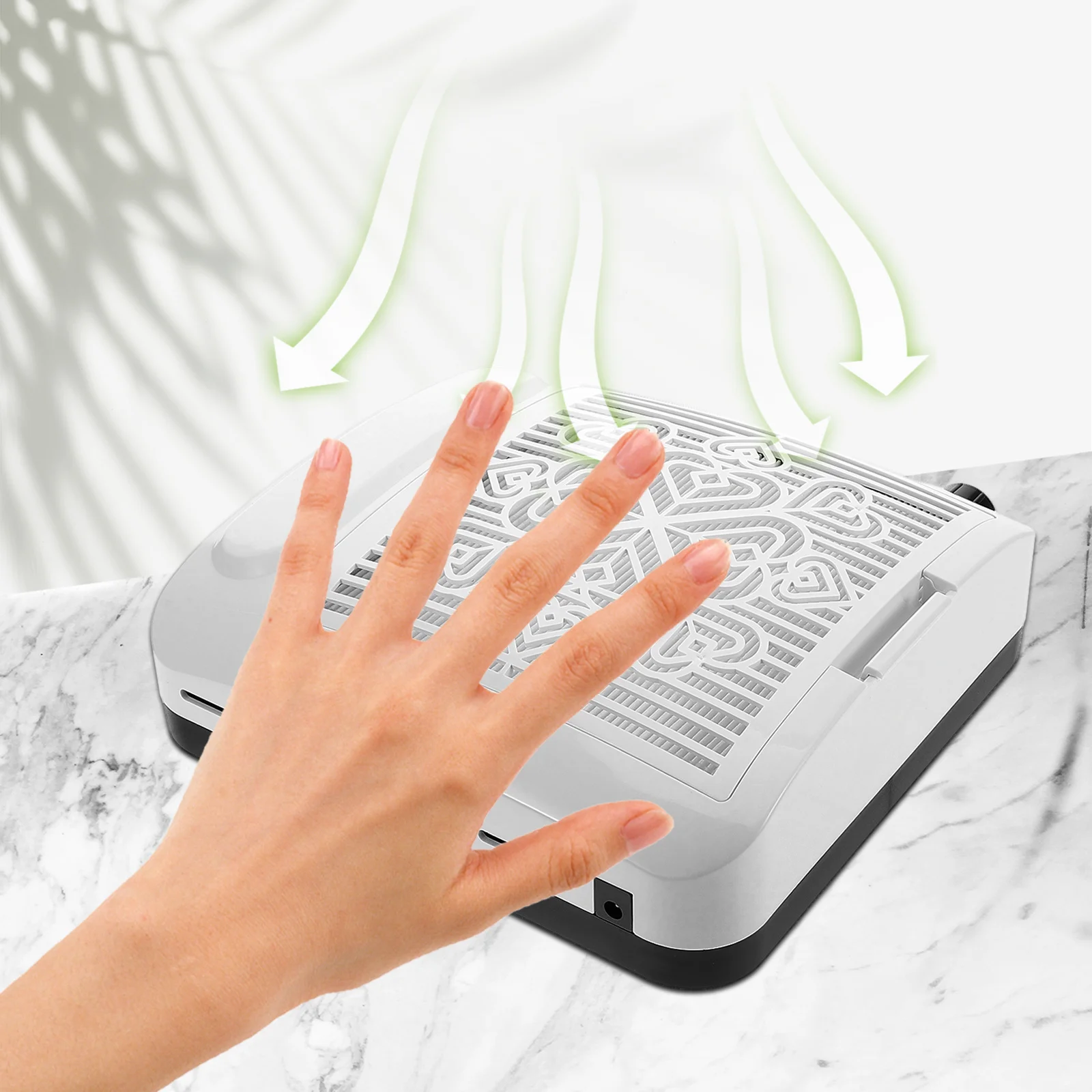 

Пылесборник для ногтей 100 Вт Компактный пылесос для ногтей Мощный всасывающий фильтр Маникюр Педикюр Пылеочиститель Вентилятор