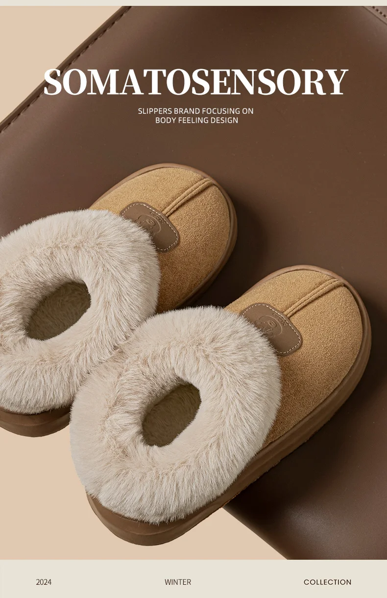 Mit Fleece gefütterte Winterhausschuhe für Männer und Frauen mit Knöchelabdeckung, dicke Sohle, leicht, Eva, für drinnen und draußen, warme Heimschuhe, mehrere C – Detail 3