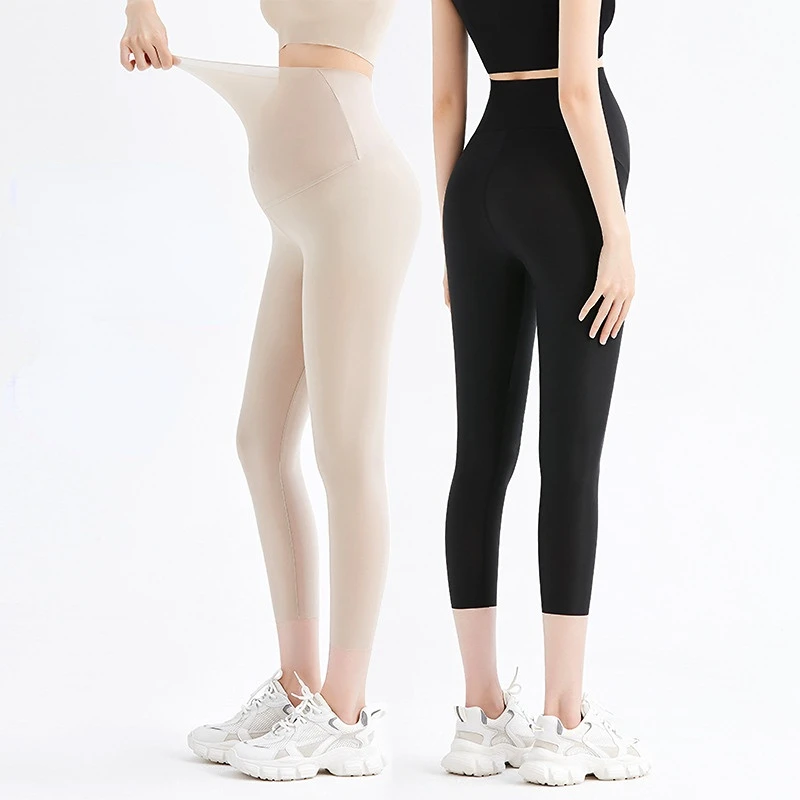 Maternity Wear Maternity Pants Thin Summer Out Er Wear Leggings Cropped Pants Summer Pregnant Women Leggings  Pregnancy Clothes