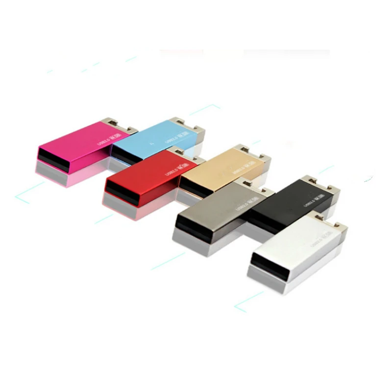 10Pcs/Lot Free Custom Logo metal usb flash mini pendrive USB 2.0 flash drive 64gb 32gb 16gb pen drive photography gifts U disk