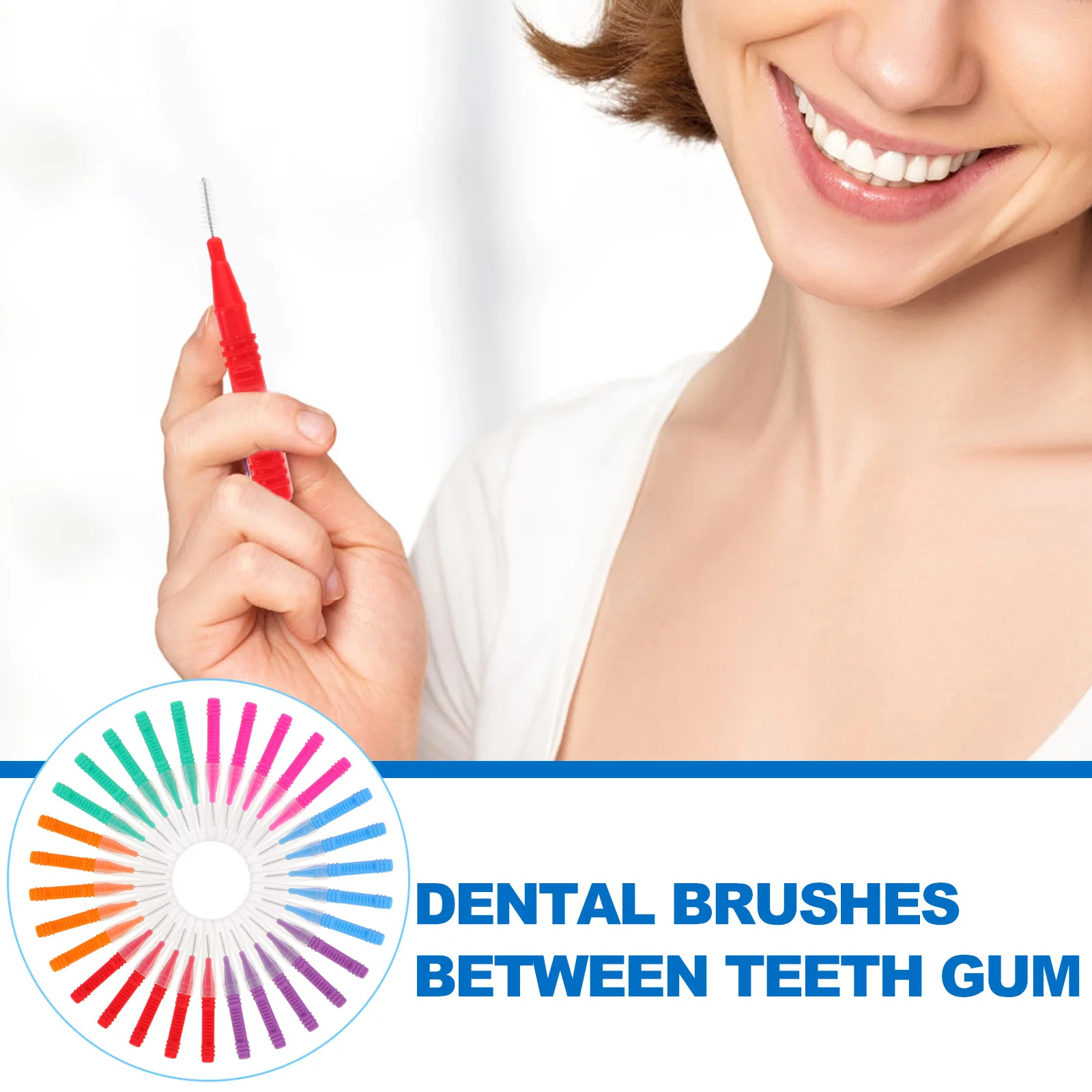 

60Pcs Interdental Cleaner Flosser for Braces Teeth Gum Dental Tool Set Braces Flossers Interdental Wide Floss Head Dental ,