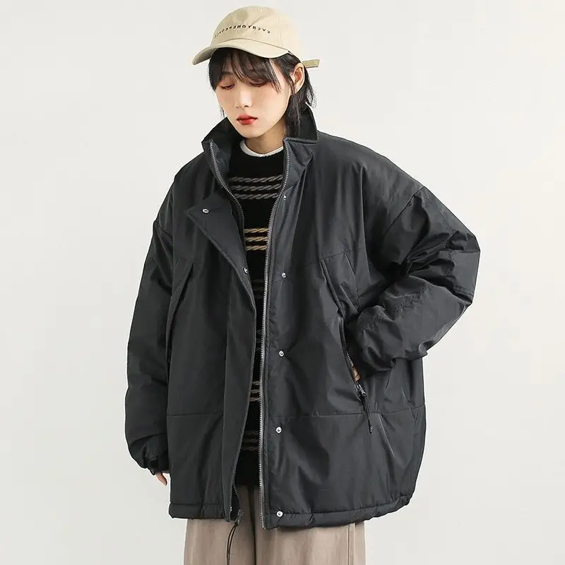 New Winter Warm Thicken Parkas Women Long Loose Leisure Streetwear BF Students Unisex All-match Safari Style Coats Chic Popular