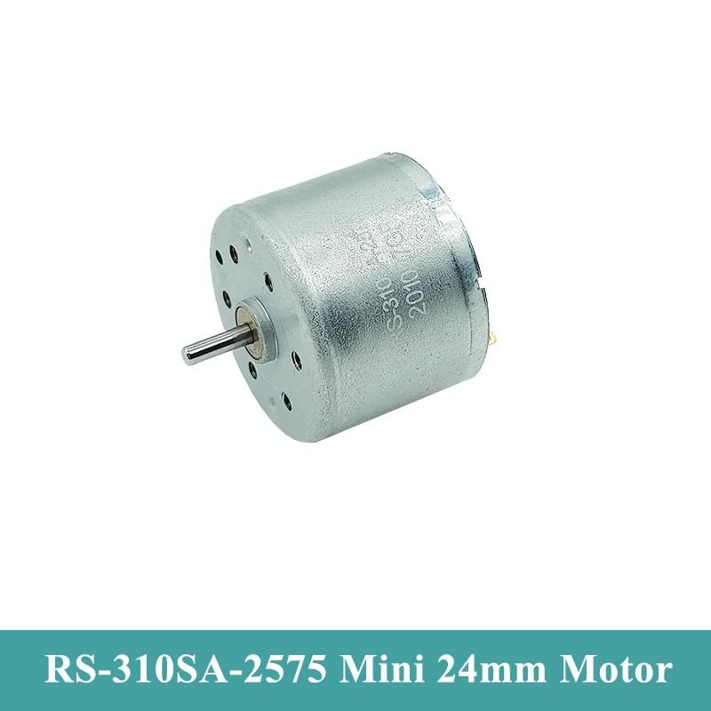 

RS-310SA-2575 Micro RF-310 Motor DC 1.5V 3V 3.7V 15000RPM High Speed Mini 24mm Round Electric Motor DIY Hobby Toy Model