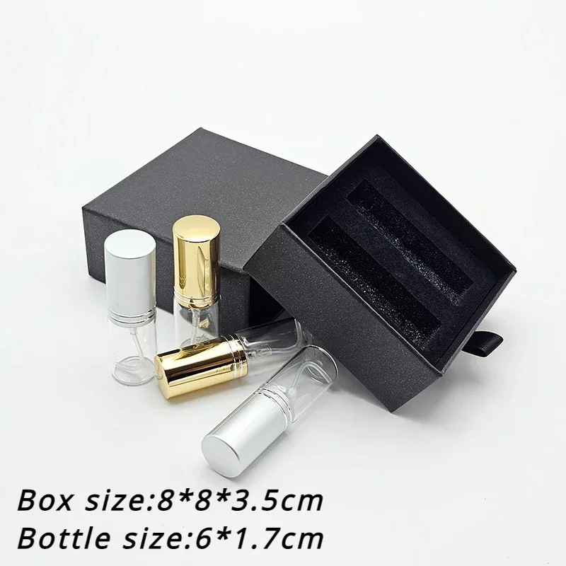 24PCS/lot perfume packaging gift box paper drawer boxes for perfumes 5ml Scale empty perfume bottle perfume sample gift set