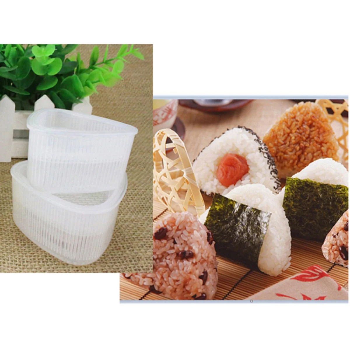 

6Pcs Triangle Sushi Mold Set Rice Ball Moulds Premium Material Sushi Maker Kit Household Restaurant Rice Ball Mould