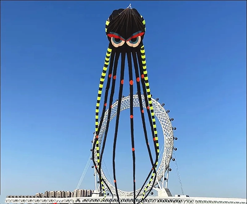 Pipa de pulpo antiguo, pipa gigante para adultos, pipas 3d, windsurf, pipa de viento, juguetes inflables para niños, juguetes para niños, volantes de cuerda 	 diversión
