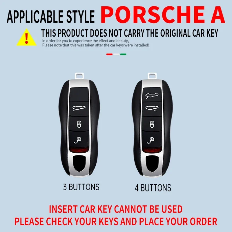 Zinc Alloy Car Key Case Cover For Porsche Cayenne 92A Panamera for Macan 911 991 Boxster 981 918 Remote Protect Shell Accessorie