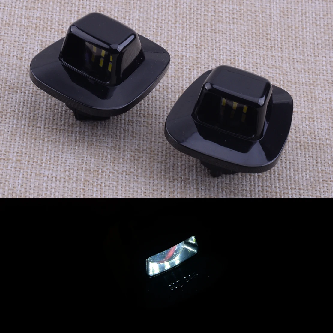 

68181 A8588G_88 1 пара светодиодных ламп освещения номерного знака 918399 916438 Подходит для Chevrolet Chevy C K 1500 2500 3500, черный корпус