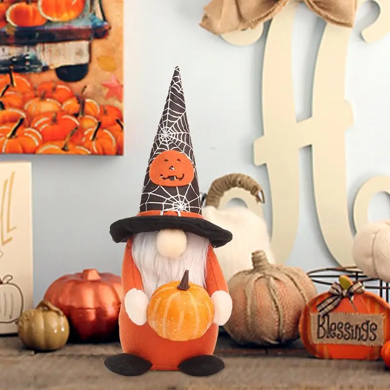 Décor de beurre de gnome d'Halloween, nain en peluche, matériel de gril, FigAuckland pour rebords de fenêtre, tables d'étude, bureaux, porche