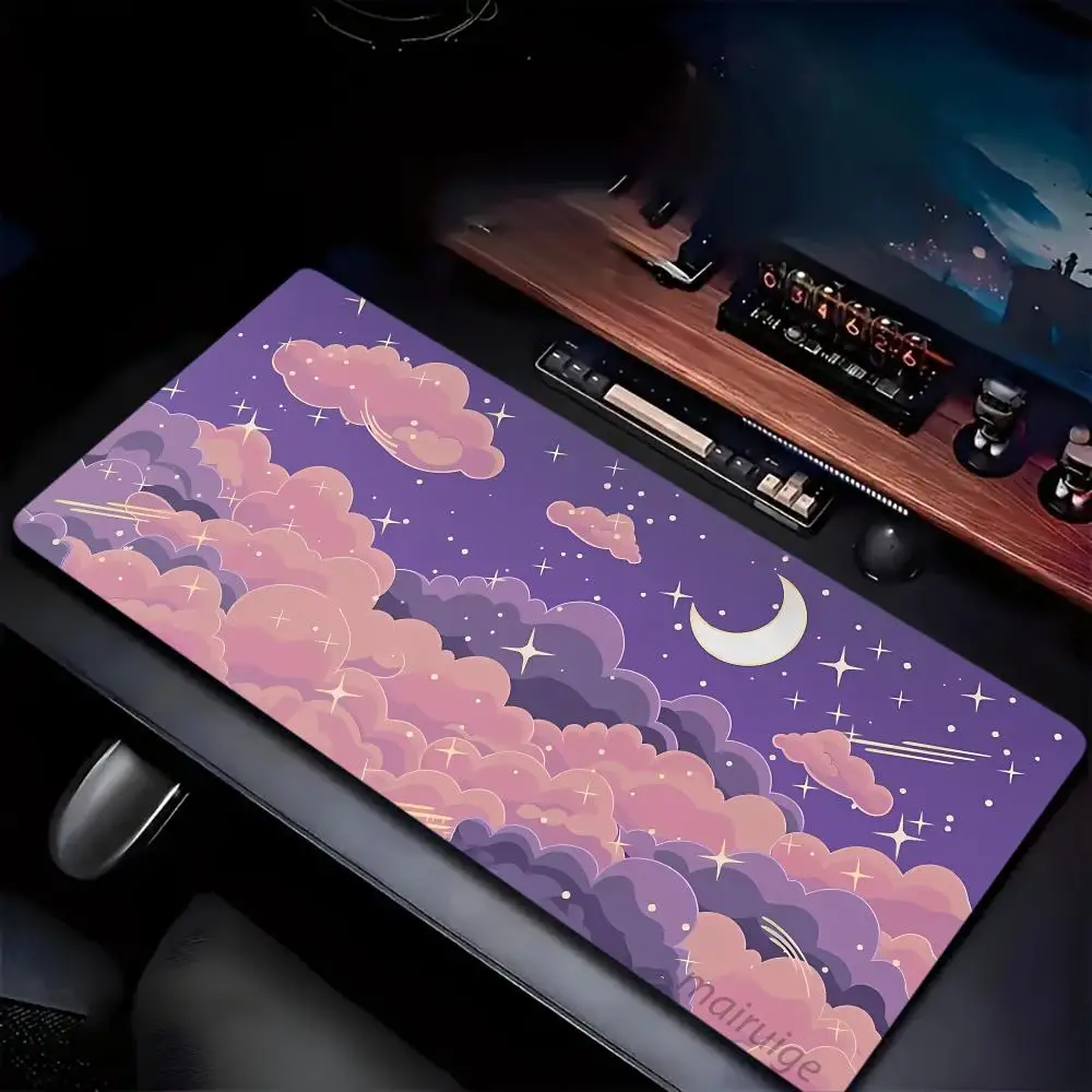 Pink Purple Clouds Mouse Pad Large Computer Office Game Table Mat XXL Rubber Anti-slip Gaming Keyboard Mousepad Long Desk Pads