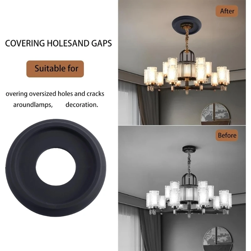 Easy Installs Ceiling Fixture Base Plate 10 Inches Diameter 4 Inches Hole Conceals Wire & Mounting Hardware for Light 