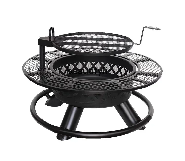 

LXOutdoor Charcoal Oven Home Heating Firewood Stove Barbecue Table Courtyardsss