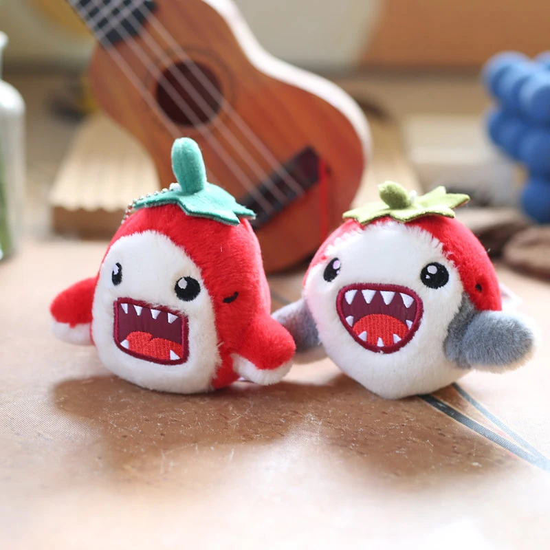 

Cute Shark Plush Toy Cartoon Bag Pendant Soft Stuffed Doll Keychain Backpack Car Bag Key Ring Decor Birthyday Gift