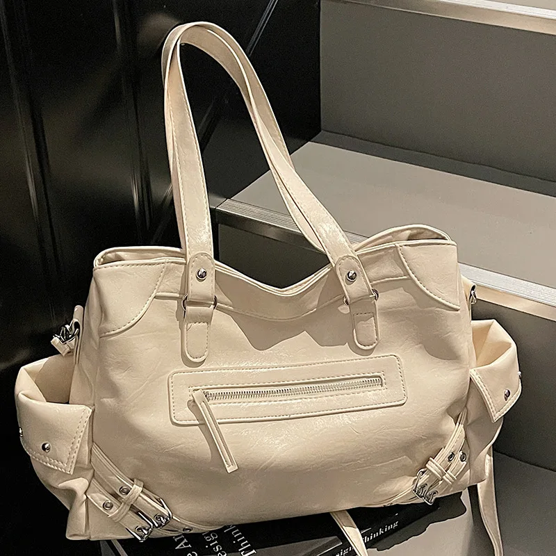 

Summer 2025 Vintage Tote Bag - Stylish Oversized Shoulder Bag for Women, Minimalist Commuter Work Purse