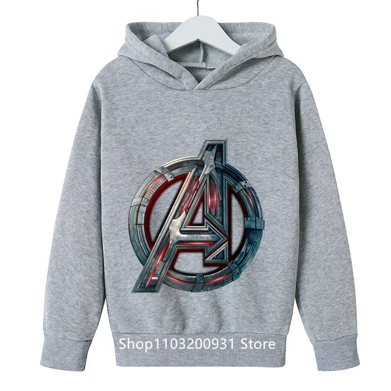 2024 New Marvel Avengers Spring/Summer Hoodie Kids Cotton Hipster Student Boys And Girls Hoodie Clothes Party