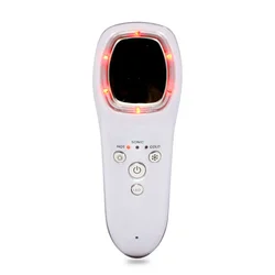 LED Hot Cold Face Skin Care Device Massager Hammer Ultrasonic Cryotherapy Facial Vibration Red Blue Light Ion Beauty Instrument