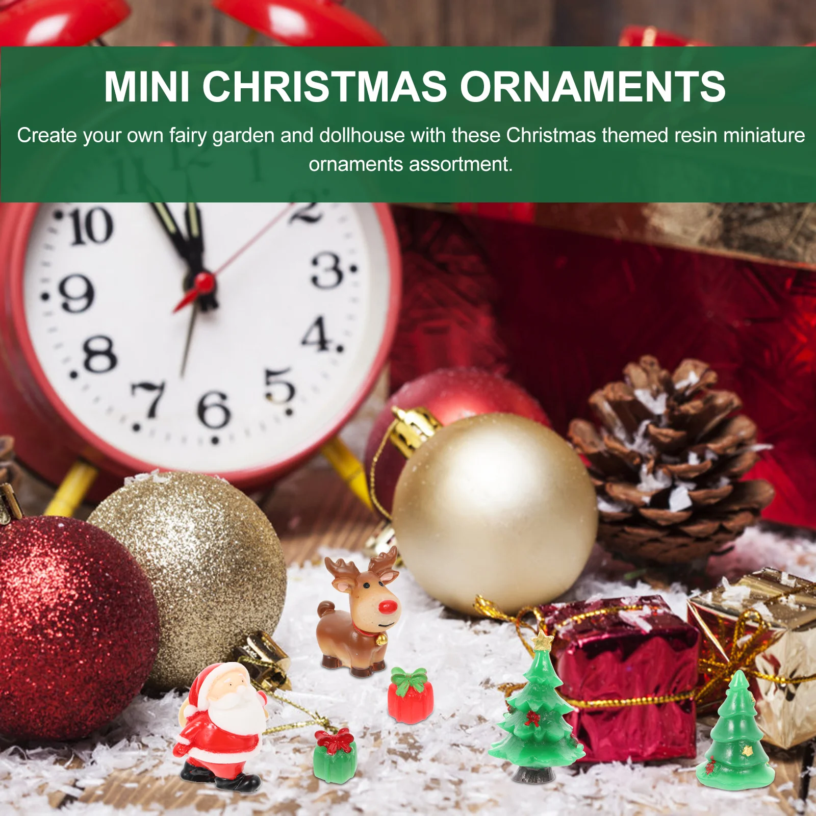 

27 Pcs Xmas Miniatures Christmas Ornaments Decoration Landscape Cartoon Winter Centerpieces for Table