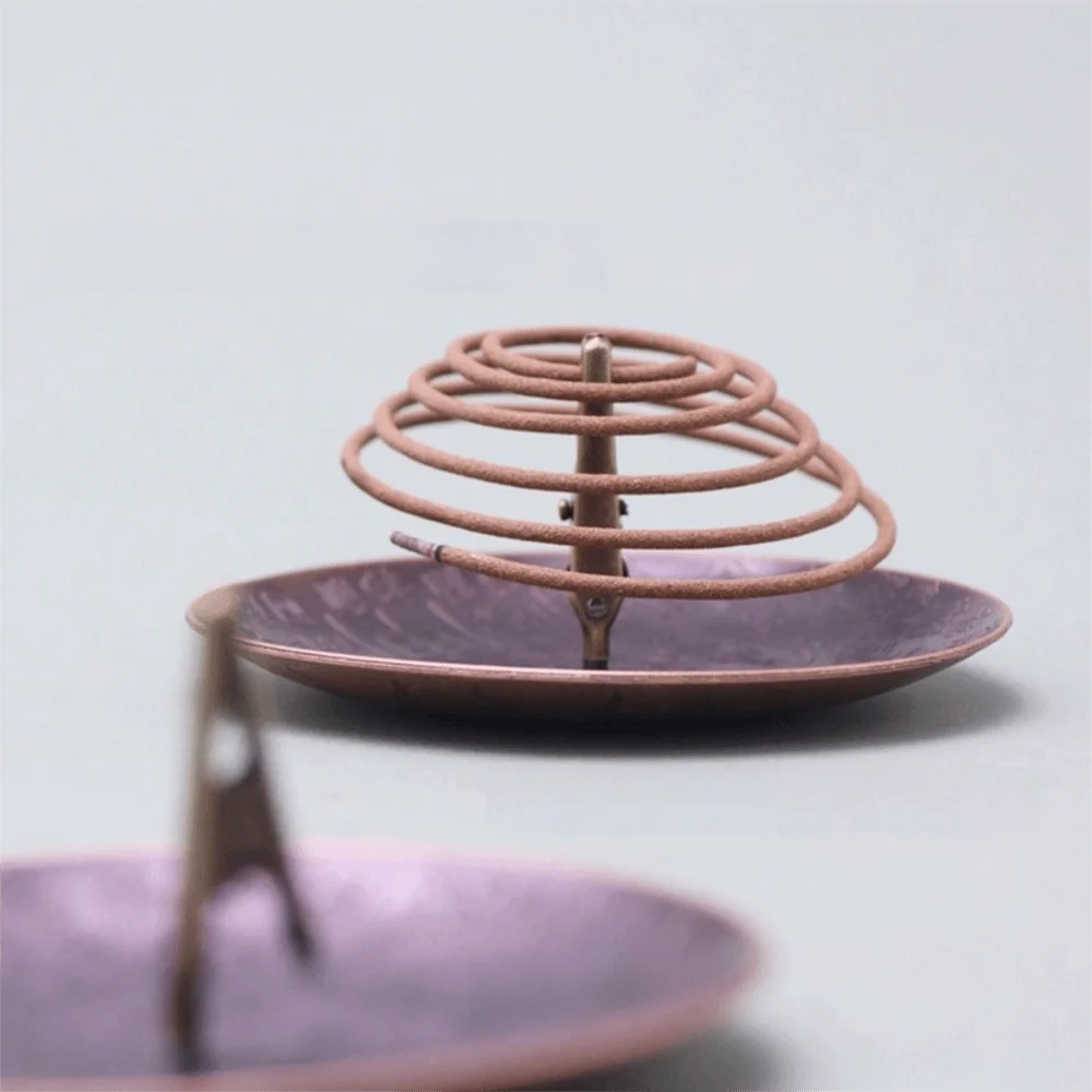 Mini Lotus Incense Stick Holder Vintage Flat Bottom Aromatherapy Burner Non-slip Ash Catcher Incense Stick Stand Teahouse
