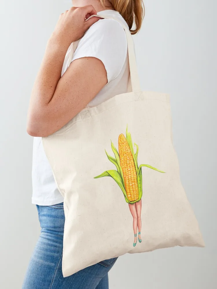 

Corn Girl Tote Bag reusable shopping bags Gift bag tote bag canvas shopping trolley