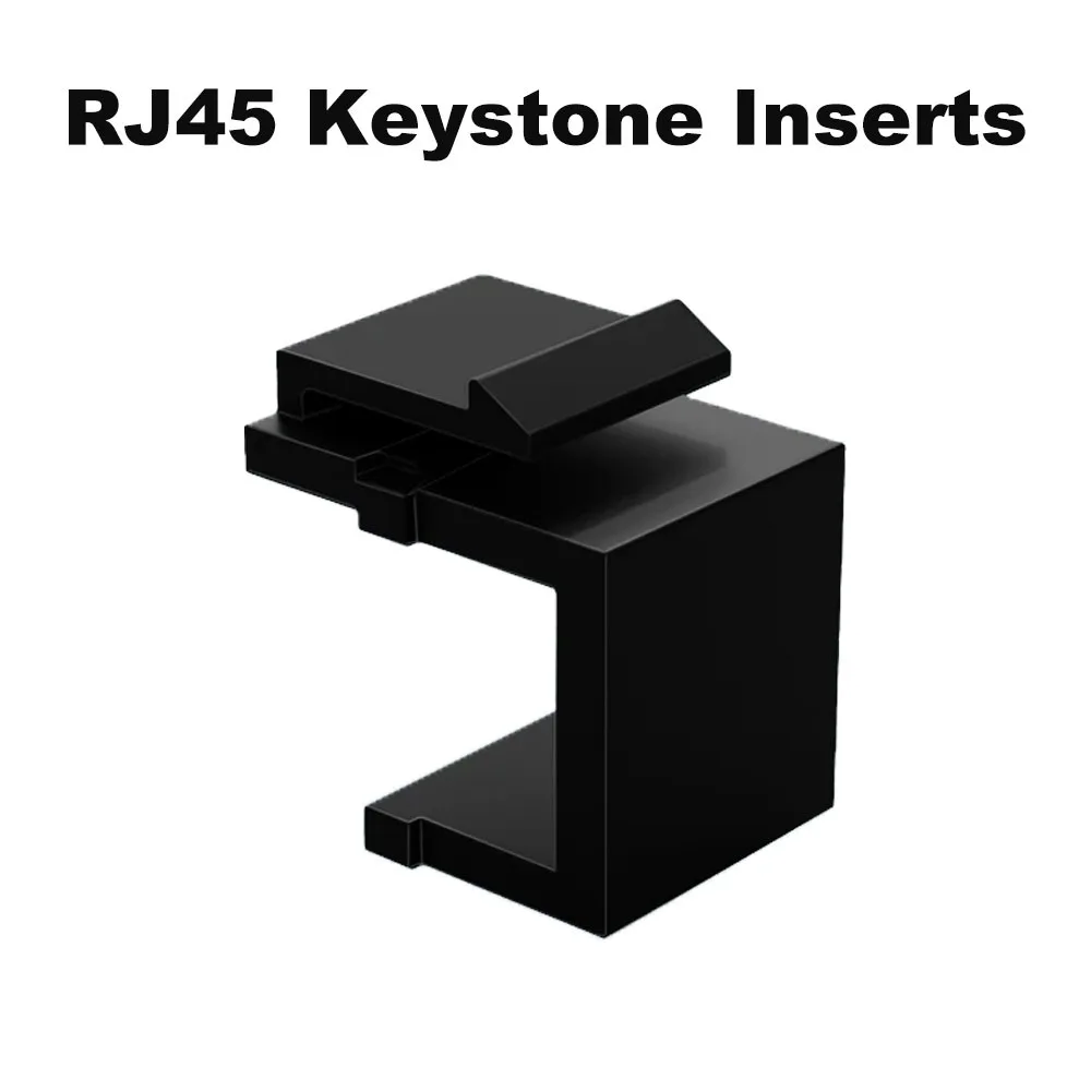 10/30PCS RJ45 Blank Keystone Jack Inserts Dust Plug Network Wall Plate Patch Panel Empty Port Stopper Keystone Blanking Plugs