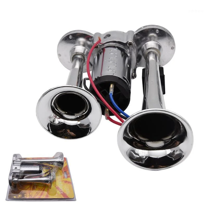 600DB Horn 12V Super Loud Car Electric Horn Dual Trumpets Air Horn Speaker For Car SUV Vehicle Boat Train Motorcycle RV Truck