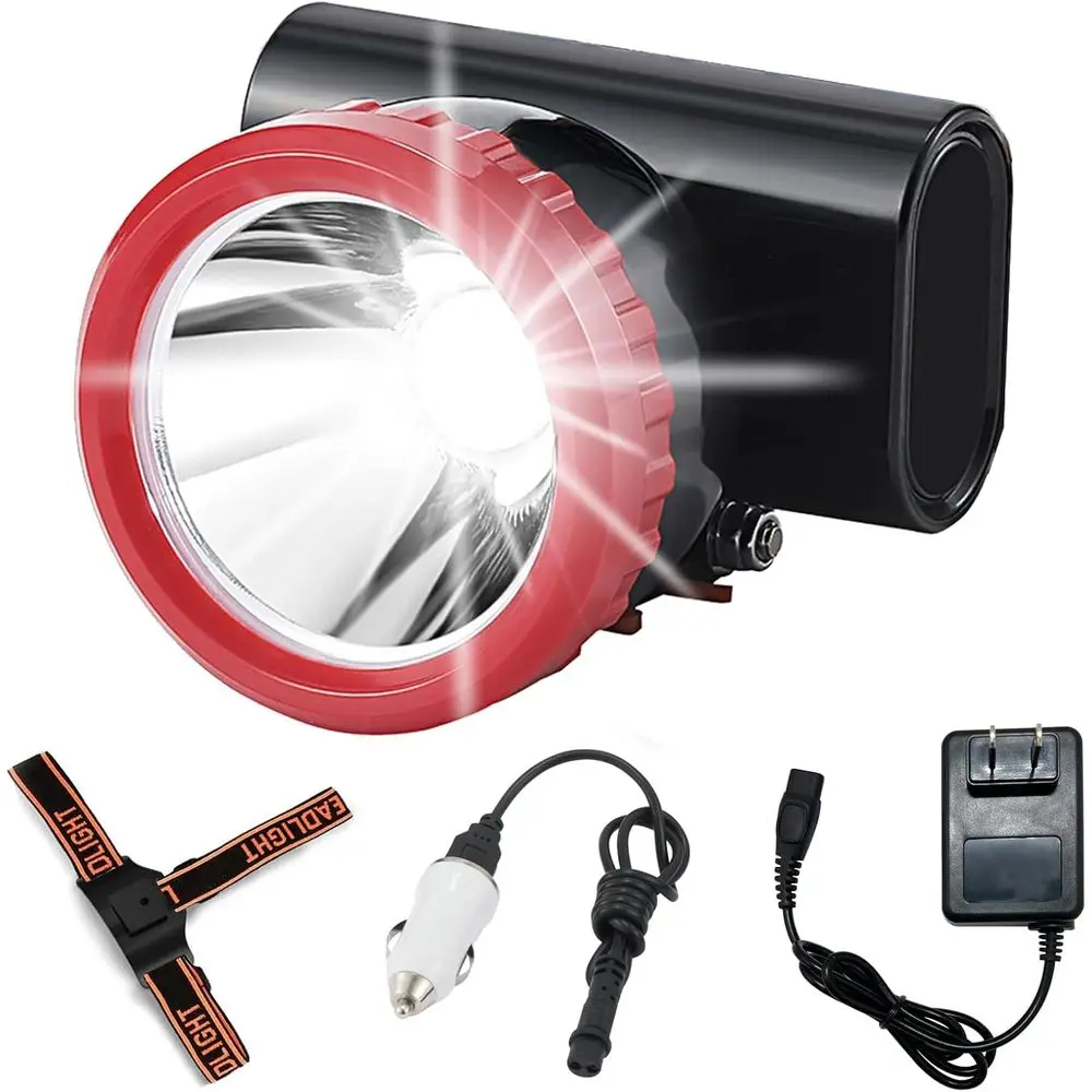 

Rechargeable Anti Explosion Coal Miner Light, LED Mining IPX8 Waterproof Hard Hat Light, 350 Lumen White & Warning Light
