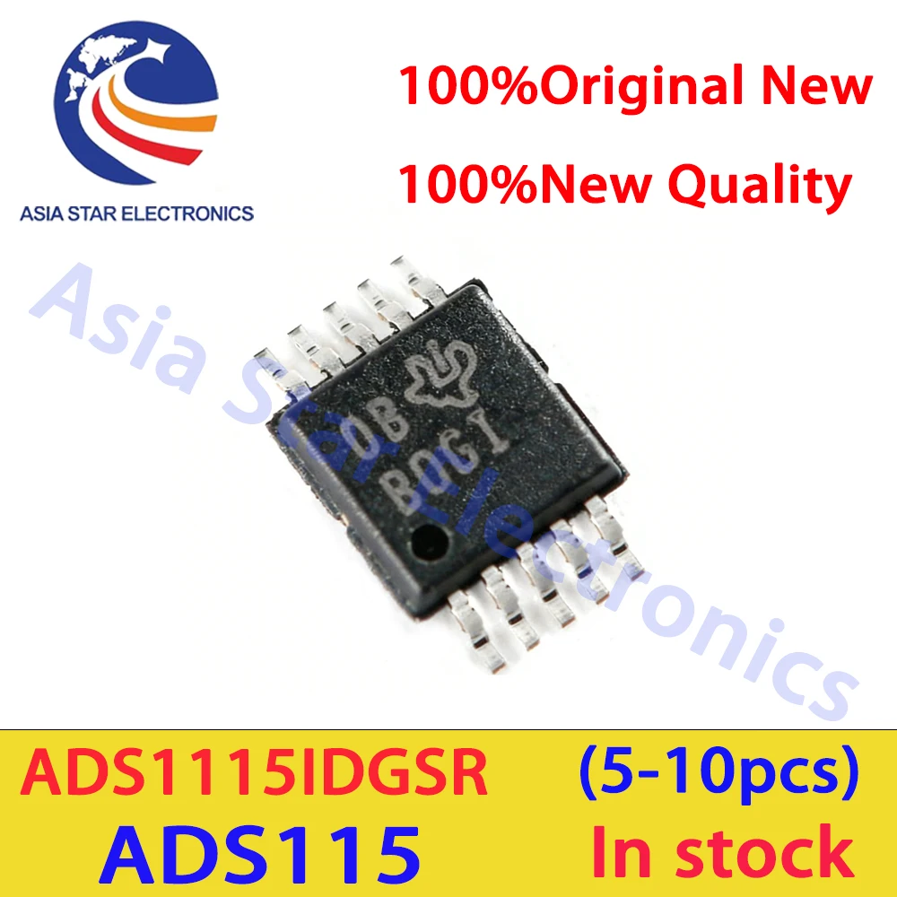 (5-10piece) 100% New ADS1115IDGSR ADS1115IDGS ADS1115 MSOP-10 Chipset for Electronic Components Market