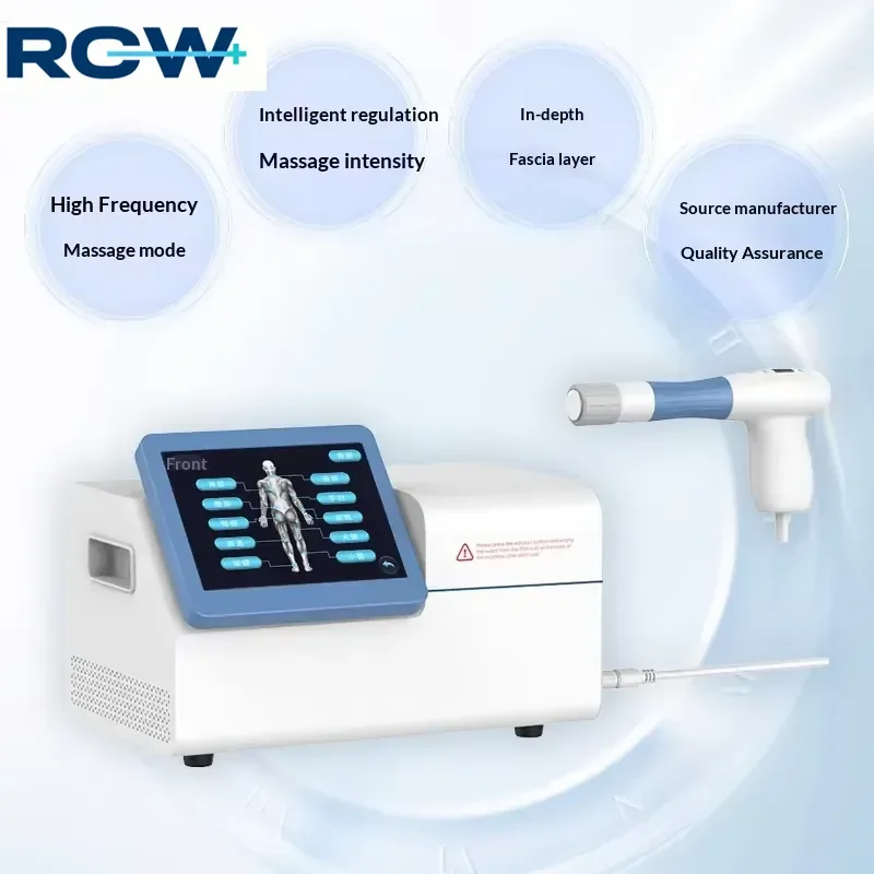 RCW SWIDA SD-OMS01 Shockwave Therapy Device Handheld Ballistic Pneumatic Dual Control HD Touchscreen Chrome Alloy Muscle