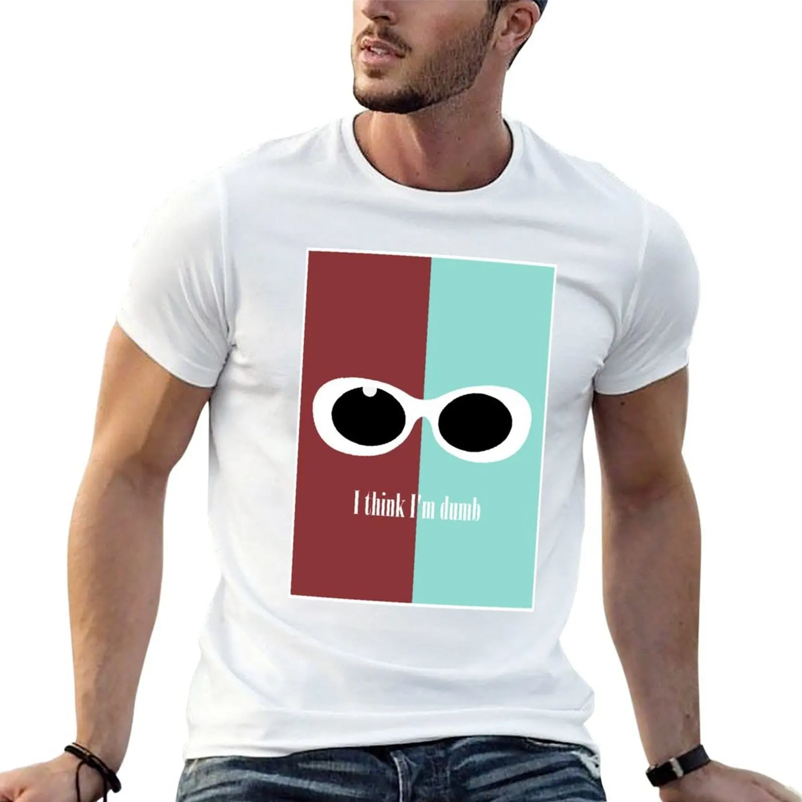 

Футболка Dumb, мужская роскошная мужская футболка, футболка из плотного хлопка, мужская простая футболка