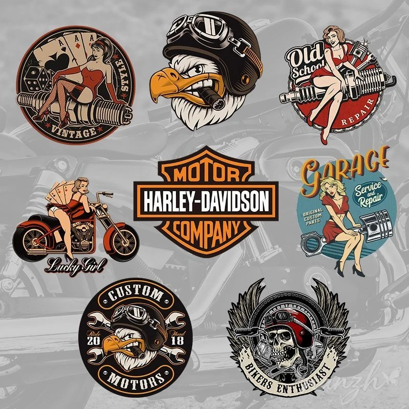 For Harley Davidson Riding Protective Gear Motorcycle Stickers Motorcycle Helmet Body Reflective Decals Sticker Armor Bag