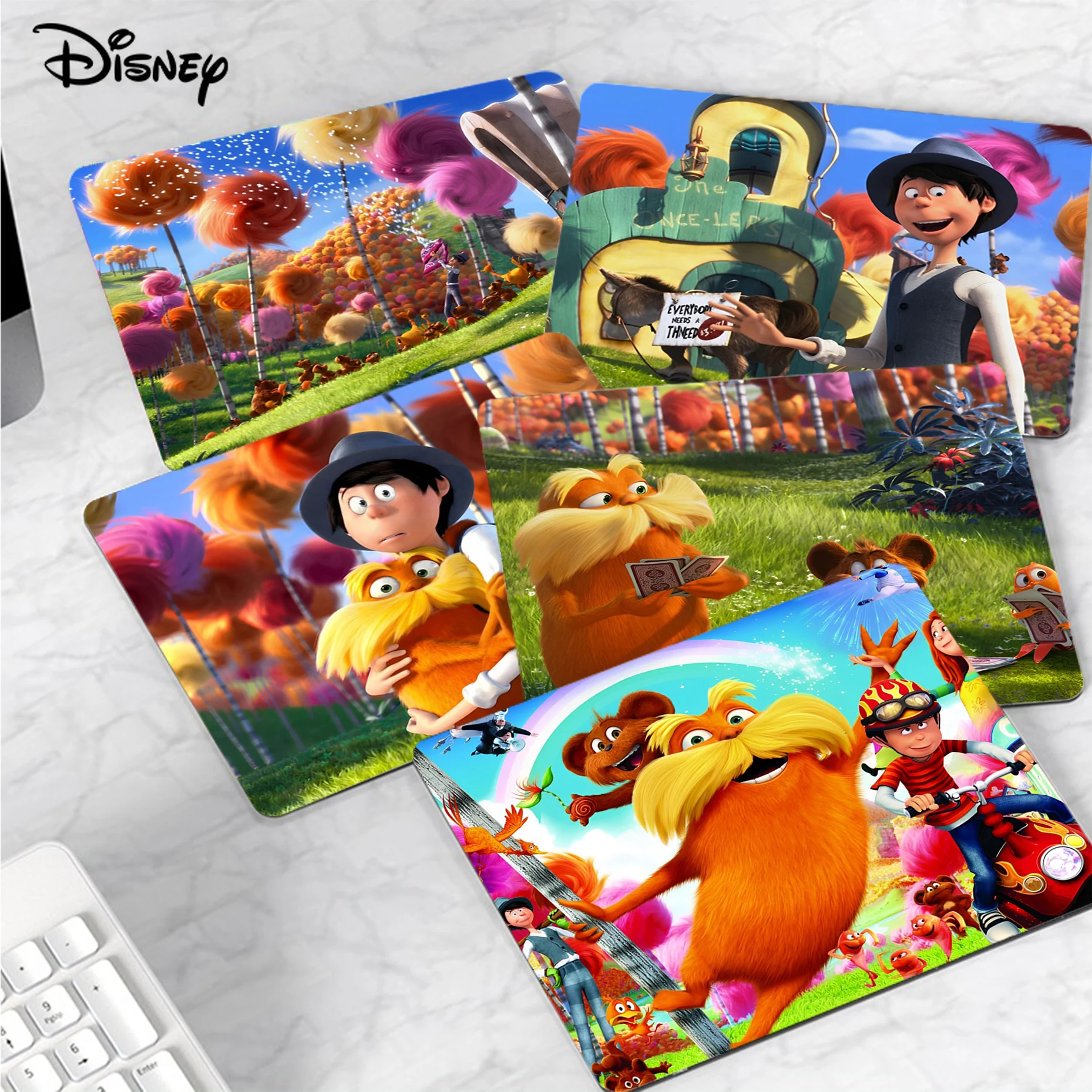 Disney Dr. Seuss' The Lorax Mousepad Custom Skin Desktop Desk Mat Kawaii Gaming Accessories Writing Pad Padmouse Desk Play Mats