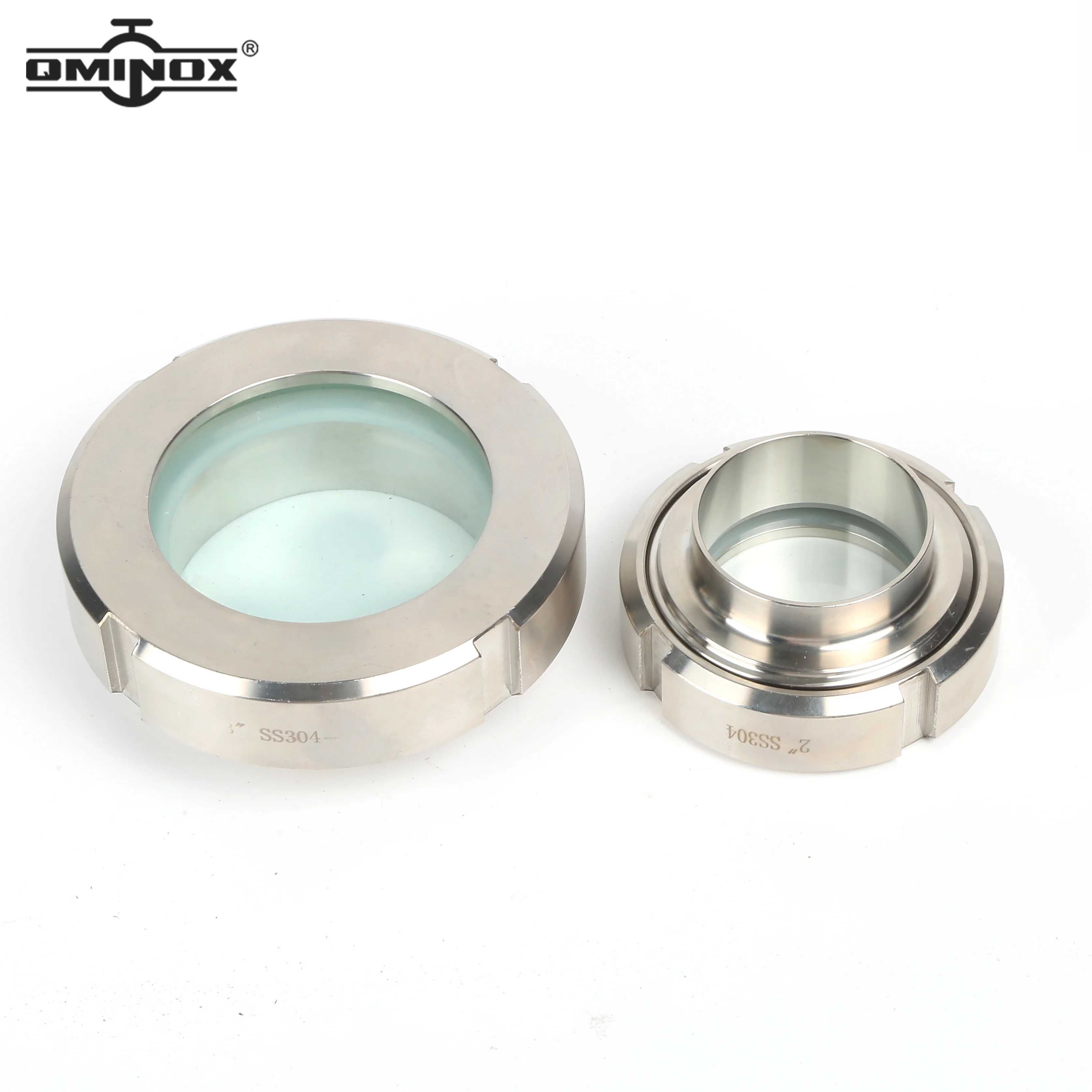 Sanitary SS304 Weld Sight glass Stainless steel union type sight glass with silicon gasket and tempered glass Tank View Glass