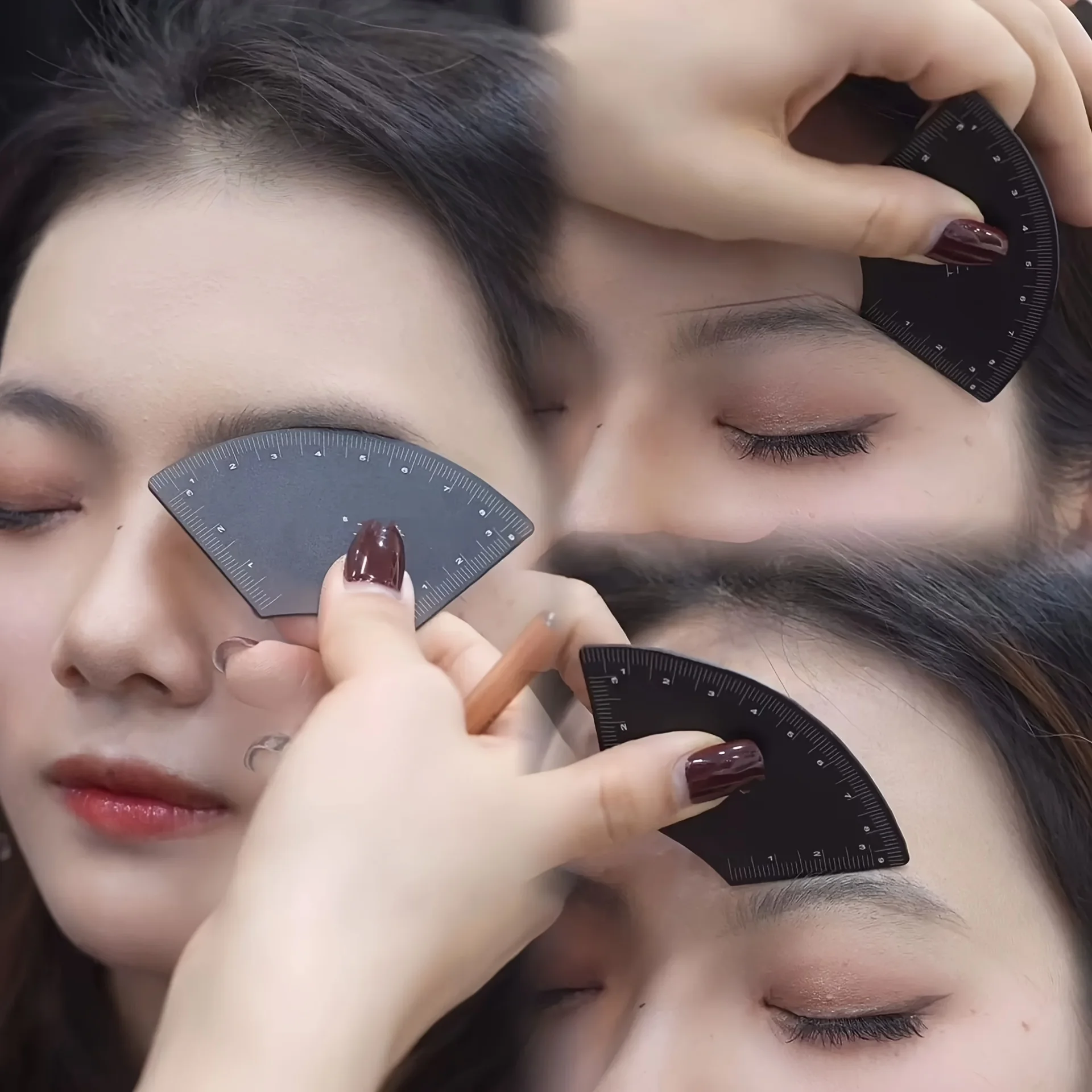 Kit stencil per sopracciglia 1 pezzo - Modelli multi-stile per sopracciglia perfette istantanee per le donne Strumento per modellare la precisione Guida antispruzzo